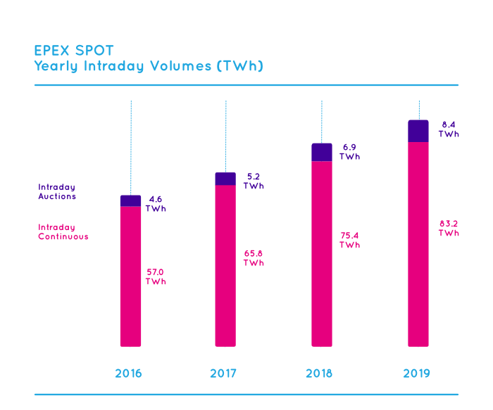 Yearly traded Intraday Volumes 
